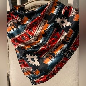 🌵🌵 Rowdy Crowd Western Wild Rag Cowgirl Rodeo 🌵🌵Navy Aztec Print🌵🌵